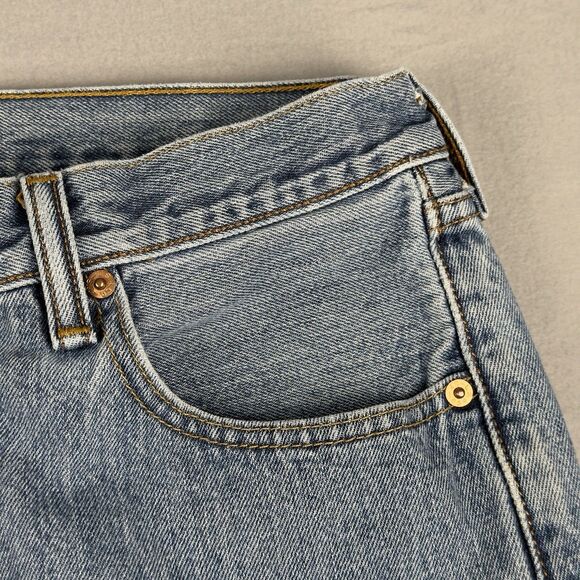 Levi's 501xx Jeans Mens 36x29 Straight Leg Button Fly Blue Denim Light Wash - Picture 11 of 16